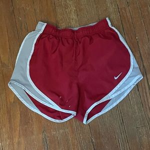 Red and white shorts